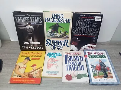 Lot 7 Vintage And Modern Baseball Books Lot Mixed Lot America's Pastime • $14.95