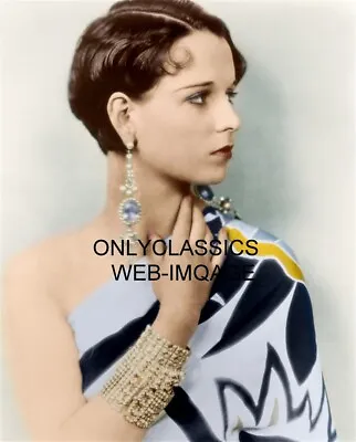 Sexy Beauty Louise Brooks Sexy Lulu Jeweled Earrings & Bracelet 8x10 Color Photo • £13.69