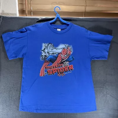 Vintage Y2K 2004 Spider-Man 2 Mutant Spider Graphic Promo T Shirt Small Youth XL • $20.30