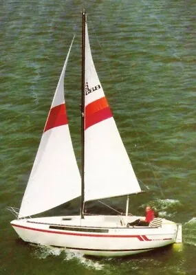 S2 6.8 Original Jib Sail  - Sun Bleached Weathered Fair Physical Condition • $149.99