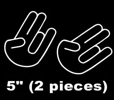 2 Pieces 5  JDM SHOCKER HAND Logo Import Drift Car Window Decal Vinyl Stickers • $5.49