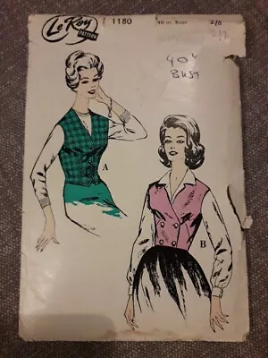 Vintage Le-Roy 1180 1960s Waistcoat Sewing Pattern Bust 40 • £5