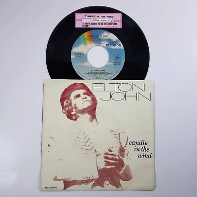 Elton John  Candle In The Wind  45 Tested Vg+ Picture Sleeve Jukebox Title Strip • $11.81