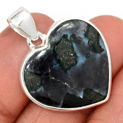 Heart - Natural Mystic Merlinite Crystal - Madagascar 925 Silver Pendant CP31678 • $16.99