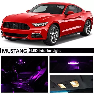 Fits 2015-2017 Ford Mustang Purple Interior LED Lights Package Kit 10x • $17.89