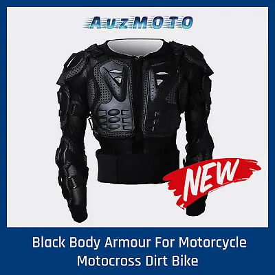 Black Racing Body Armour Armor Full Sport Jacket Gear ATV Quad Dirt Pit Bike • $38.87