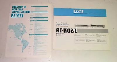 AKAI AT-K02/L AM FM Stereo Tuner Operator's Manual  • $15