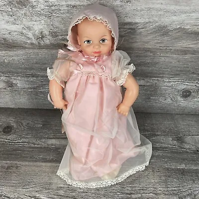Vintage 50’s 13” Cameo MISS PEEP 1950s Baby Doll Blue Clear Eyes Pink Dress • $53.46