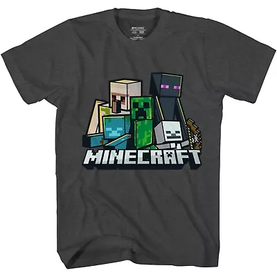 Minecraft Boys' Naughty Mobs T-Shirt Sizes 7-18 Creeper Enderman • $18.95