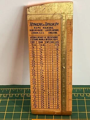 £60 • Buy 6  Boxwood & Brass Rope Gauge~ HAWKINS & TIPSON.~ Made By J.Rabone~Rare ~ 1970's