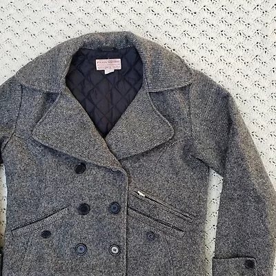 Vtg Filson Womens Mackinaw Virgin Wool Button Up Grey Jacket USA Made - Small • $149.97