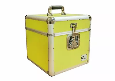 £48.49 • Buy 12  LP Vinyl Record Aluminium DJ Flight Carry Case Yellow Holds 100 High Quality