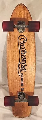 Rare Vintage Wood Wooden Skateboard Continental 28  Collectible Woodie 28 • $214