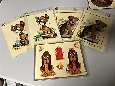 Vintage Meyercord Decal Lot Dogs Retro Decor Pets Kitschy Cute 1970's • $15