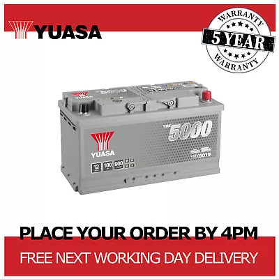 12V Car Battery Type 019 Yuasa YBX5019 100Ah 900CCA Sealed Calcium • £129.48