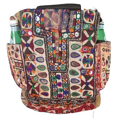 Banjara Bag|Authentic|Gypsy|Tote|Shoulder|Boho|Bottle Pocket|60s|Patchwork Style • $188