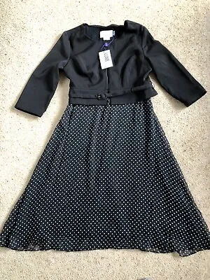 £99.95 • Buy Seraphine Black Silk And Ponte Maternity/Nursing Dress