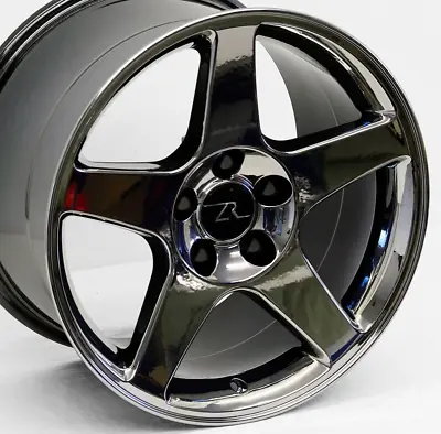 (2) 17  Black Chrome 03 Cobra Style Wheels 17x10.5 5x114.3 94-04 Mustang SALE • $299