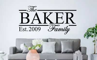 PERSONALISED FAMILY WALL QUOTE Vinyl Wall Art Sticker Home Mural Decor • £4.25