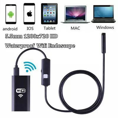 Waterproof Wifi Wireless Inspection Camera 5.5mm Endoscope For Car Moto FishBowl • $23.42