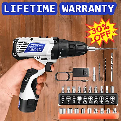 Cordless Combi Drill Electric Screwdriver 2 Speed Small Hand Drill Battery • $36.93