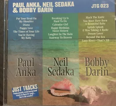 Just Tracks Karaoke JTG023 - Paul Anka Neil Sedaka & Bobby Darin CDG Disc • £8