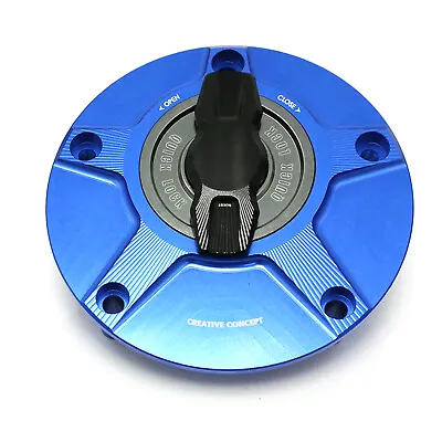 Blue CNC FCR 1/4 Keyless Fuel Gas Cap For MV Agusta F4 10-13 12 11 • $64.14