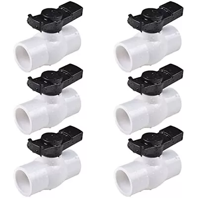 PVC Ball Valve 3/4 Inch 6 Pack Shut-Off Valve With Smooth And Excellent Handl... • $28.93