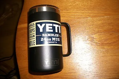 $31.99 • Buy YETI Rambler 24 Oz Mug, Vacuum Insulated, With MagSlider Lid ( BLACK )