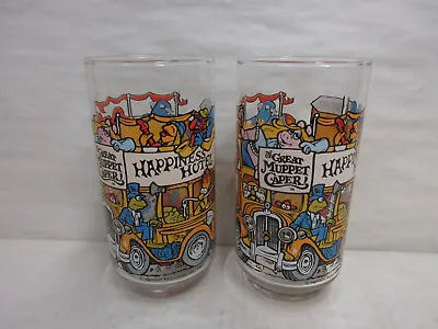 Lot Of 2 Vintage 1981 McDonalds The Great Muppet Caper Henson Muppets Glasses • $15.95