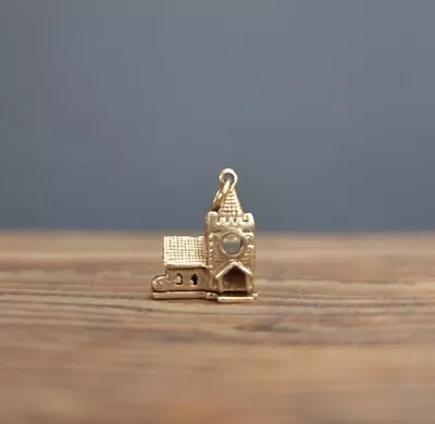 Vintage 9k Stanhope Gold Wedding Gift Charm Church Which Opens • £185
