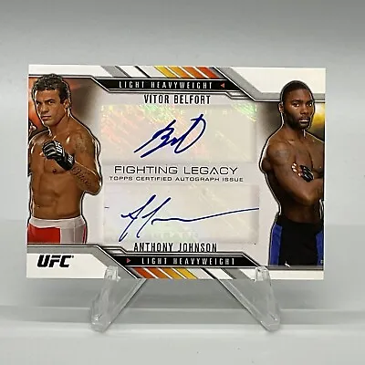 2015 Topps UFC Vitor Belfort / Anthony Johnson #FLDA-BJ Dual Autograph /25 • $100