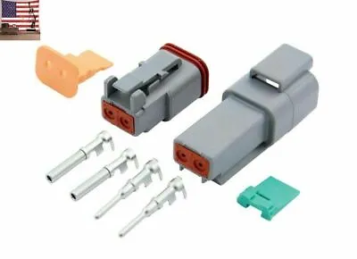 2 Pin Deutsch DT04-2P DT06-2S Waterproof Electrical Connector • $4.69