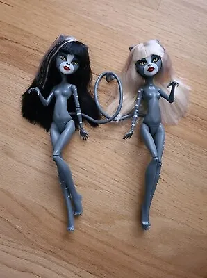 Monster High Meowlody & Purrsephone Exclusive Werecat Cat Sister Pack Nude Dolls • $62.99
