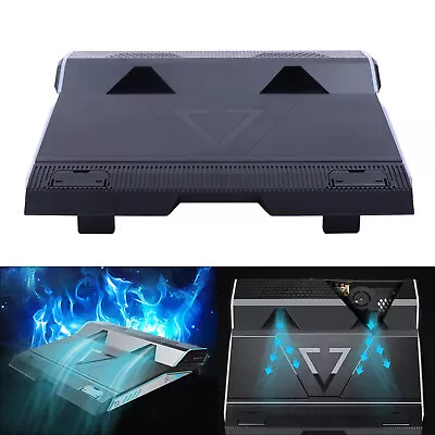 14''-17.3  Laptop Cooling Pad Black LED Notebook 2 Fan USB Cooler Stand Tray • £15.20