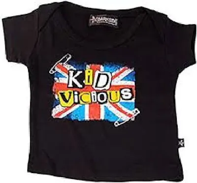 £6.49 • Buy Darkside KID VICIOUS 0-6 Months Punk Baby T-shirt BNWT 100% Cotton Sex Pistols