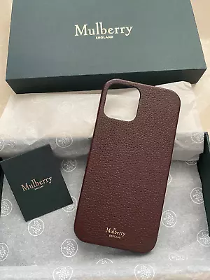 Brand New : MULBERRY Apple IPhone 12 Phone Case & Box In Oxblood   : New • £54.99