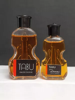 Lot Of 2 Mini TABU By Dana .25oz & .5oz Eau De Cologne Vintage Miniature Perfume • $18.95