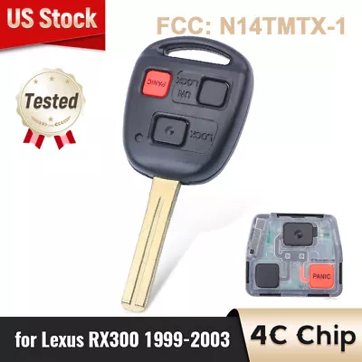 Remote Head Key Fob N14TMTX-1 - 4C 312MHz For Lexus RX300 1999 2000 2001 02 2003 • $17.09