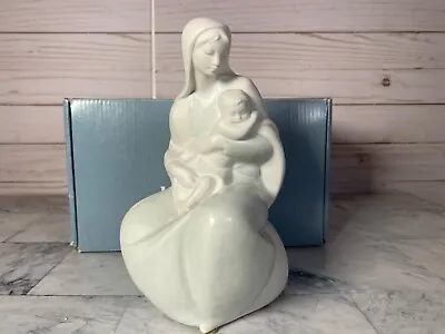 Lladro Blessed Mother With Jesus White Glazed Finish Figurine 8587 • $129.99