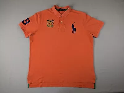 Ralph Lauren Lili Shirt Adult XXL Marine Crest Orange Rugby • $29.83