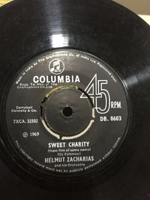 £377.31 • Buy HELMUT ZACHARIAS Isadora/sweet Charity RARE SINGLE 7  45  INDIA Indian VG+