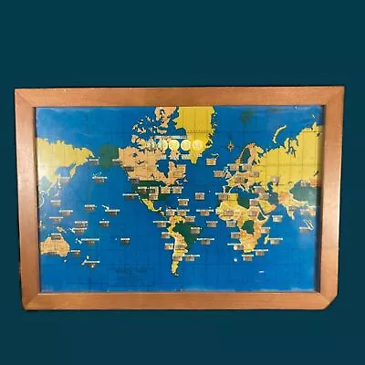 Howard Miller World Time Zones Wall Clock Vintage 1959 Mi.  • $225