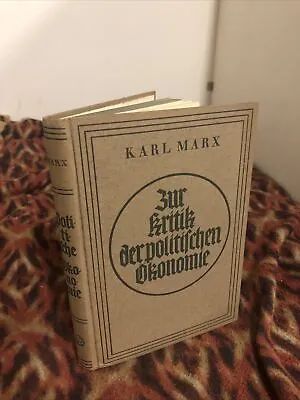 Zur Kritik Der Politischen Ökonomie Karl Marx 1930 German Language  • $150