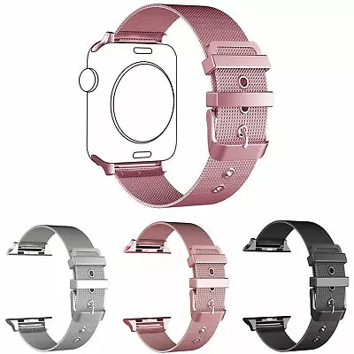 $17.89 • Buy Stainless Steel Milanese Loop Band IWatch Strap Band For Apple Watch 38/42 40/44