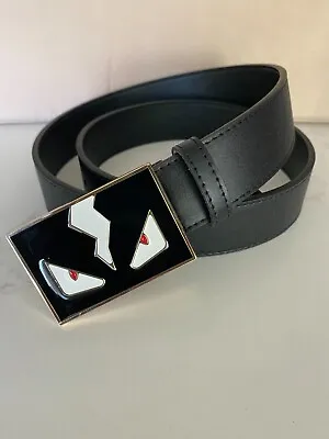  Fendi Belt Black Monster Buckle Size 42-46 • $109