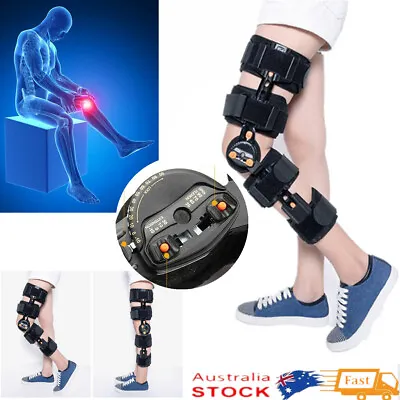 -10-90° Adjustable Hinged Knee Brace Leg Support ROM Stabilizer Injury • $92