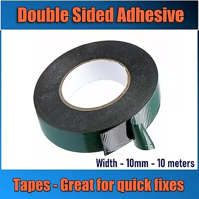 £4.29 • Buy TOP QUALITY SCOTCH STICKY ADHESIVE BLACK 10mm X 10m TAPE ROLL FOR TOUCH SCREENS