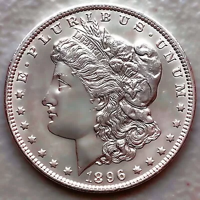 1896 Au/unc Morgan Silver Dollar 90% $1 Coin Us #b430 • $1