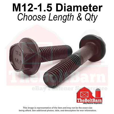 M12-1.5 Class 10.9 Hex Flange Screws Frame Bolts Phos & Oil (Pick Length &Qty) • $9.26